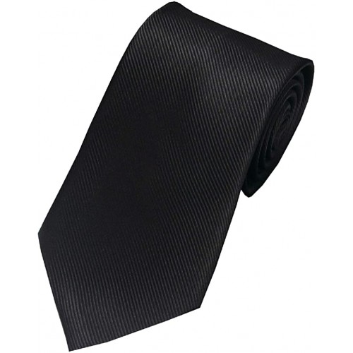 Cravatta da uomo nera da 8 x 145 cm, elegante