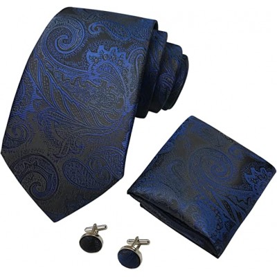 Set cravatta, fazzoletto e gemelli Uomo colore Blu