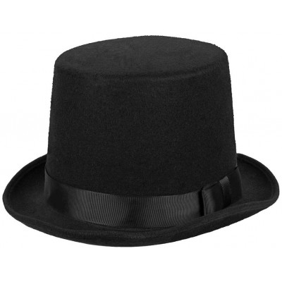 Cappello cilindro in feltro nero, elegante, accessorio sposo