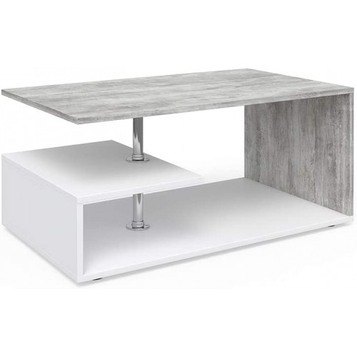 Tavolino da soggiorno, legno colore cemento