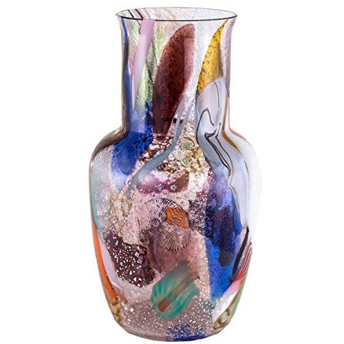 Vaso di Murano con filigrana zanfirico, stile Vennini, idea regalo