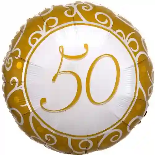 Palloncino foil Nozze d'oro, 50° anniversario, da 34 cm