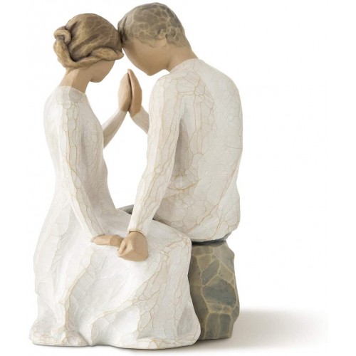 Statuina sposi in resina, elegante, design moderno, da 16 cm