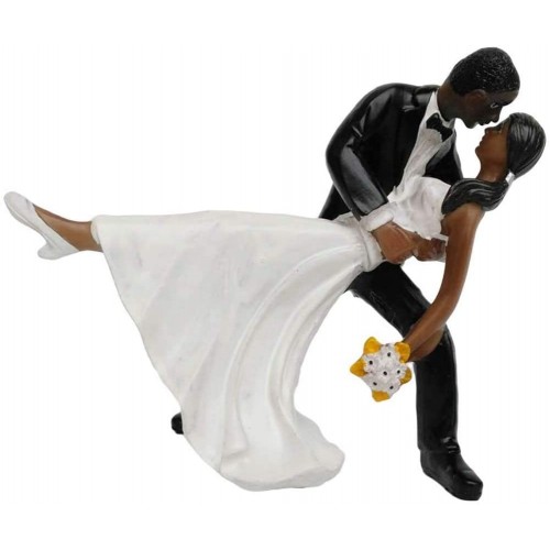 Statuina sposi che ballano, casquè, cake topper matrimonio
