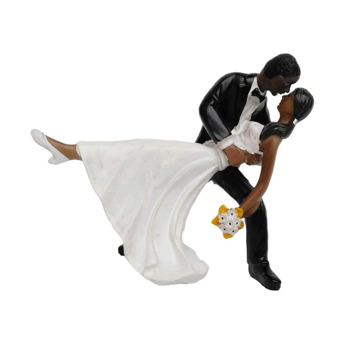 Statuina sposi che ballano, casquè, cake topper matrimonio