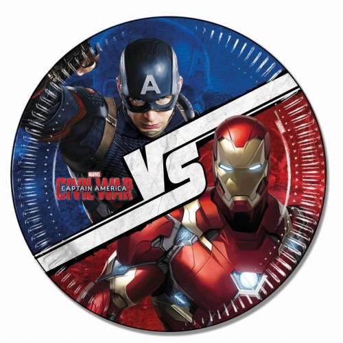 Piatti Avengers Civil War - Captain America - Marvel