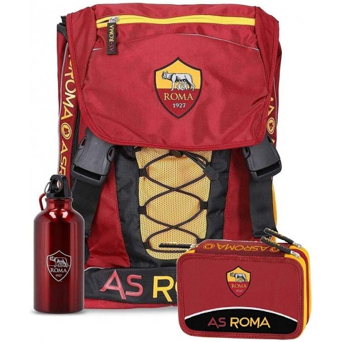 Zaino estensibile AS Roma con astuccio a 3 zip, Ufficiale