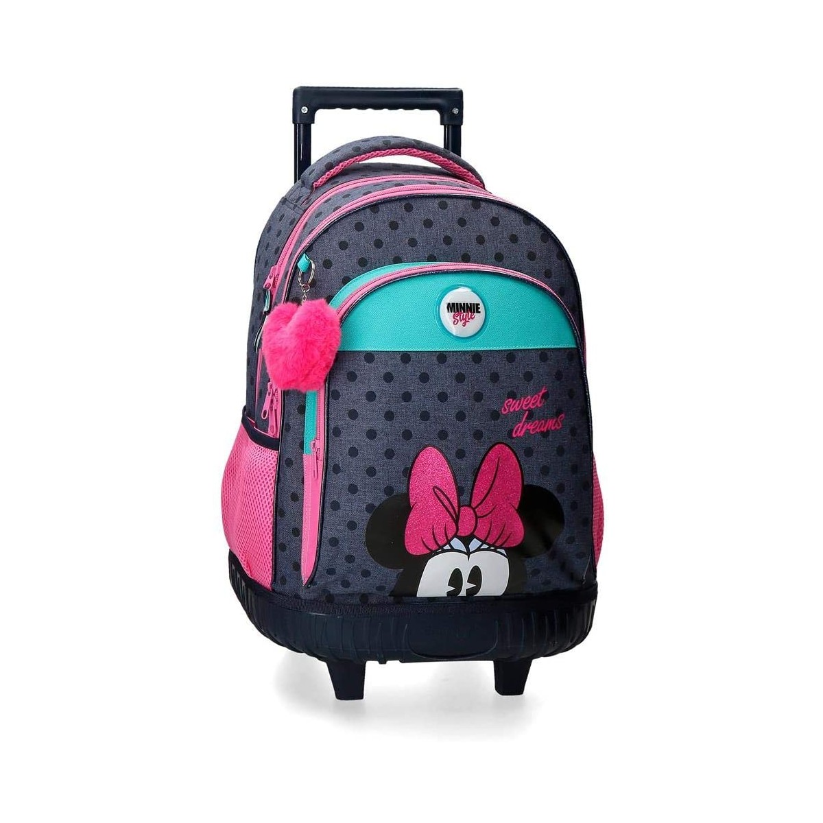 Zaino trolley Sweet Dreams Minnie Mouse Disney, con rotelle e manubrio