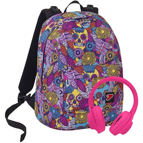 Zaino reversibile Seven Double Skull, fucsia, in tela