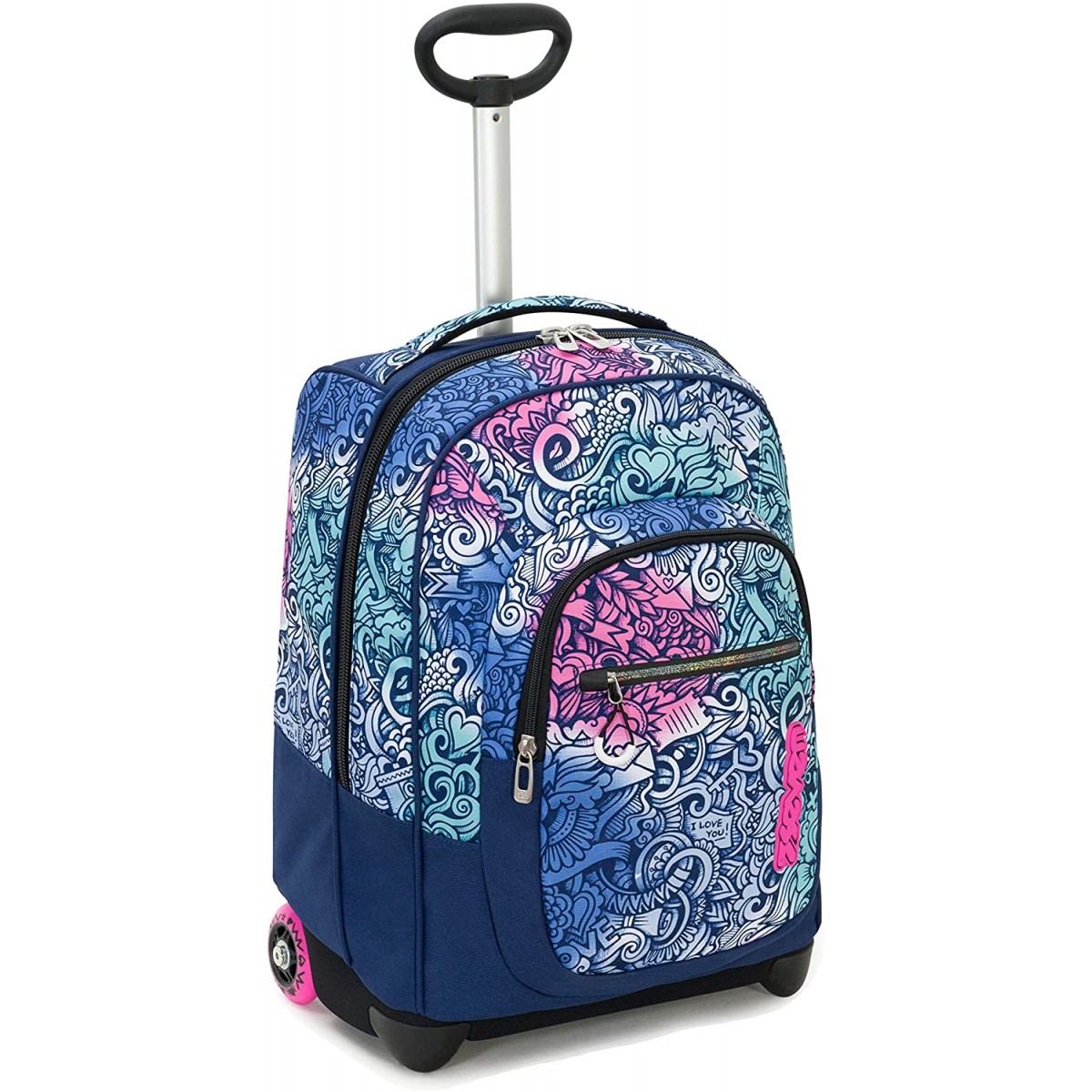 Zaino Trolley Seven Pinkshade, per scuola e viaggi