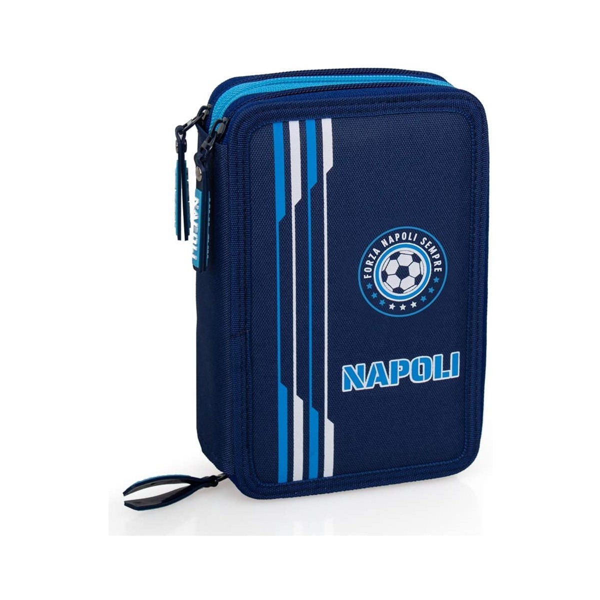 Astuccio S.S.C Napoli calcio, multi scomparto, con accessori