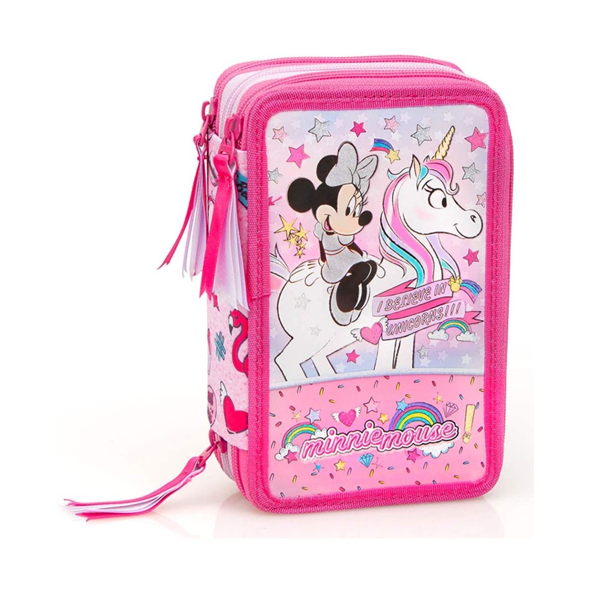 Astuccio scuola Minnie Mouse Unicorno rosa, ufficiale Disney