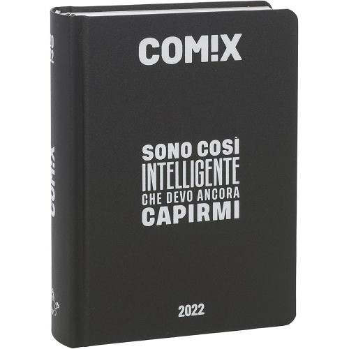 Agenda Comix , Black scritta Bianca - Mini, diario 2021 - 2022