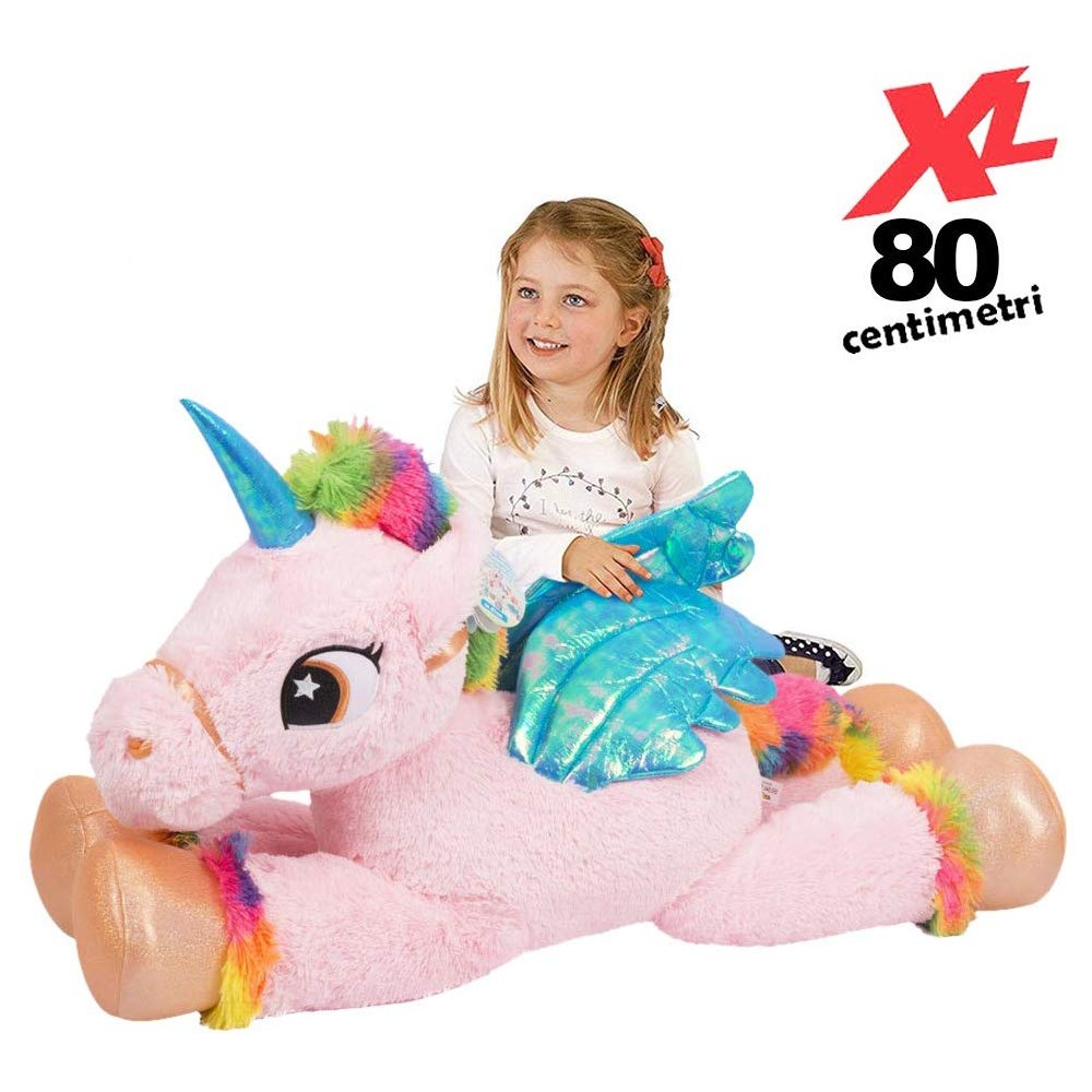 unicorno di peluche gigante