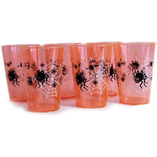 Set da 6 bicchieri Halloween con ragni