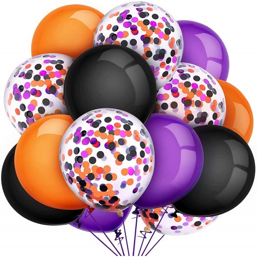 Set da 80 palloncini assortiti Halloween, per feste originali