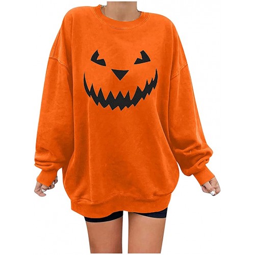 Pullover lungo Halloween per Donna, con girocollo