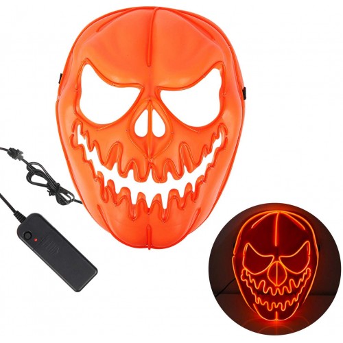 Maschere zucca di Halloween a LED, per travestimenti