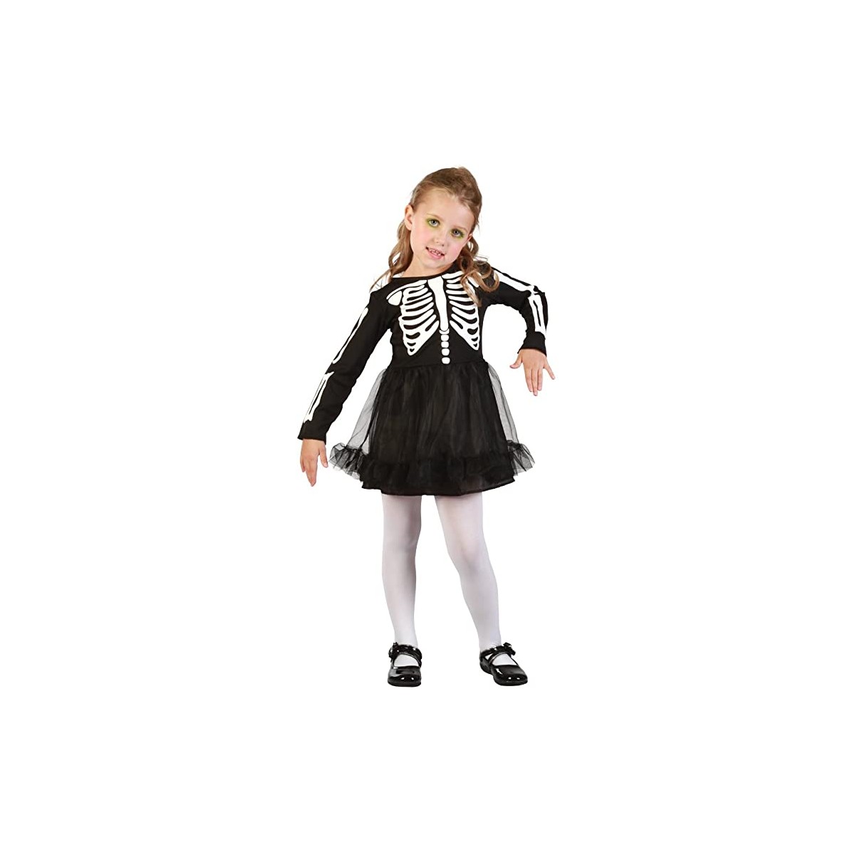 Vestitino da scheletro per bambina, per Halloween