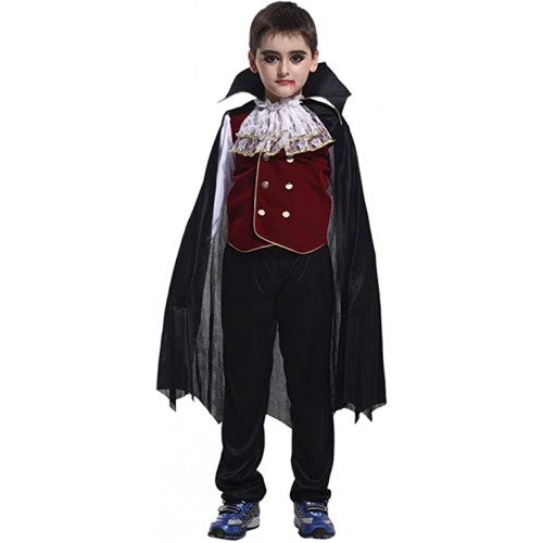 Costume Vampiro per bambino, con mantello da Dracula
