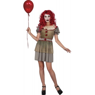 Costume Clown donna, horror, per adulti