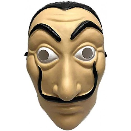 Maschera Salvador Dalì in PVC, per adulti, taglia unica