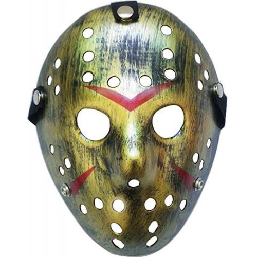 Costume Hockey Mask oro, per Halloween