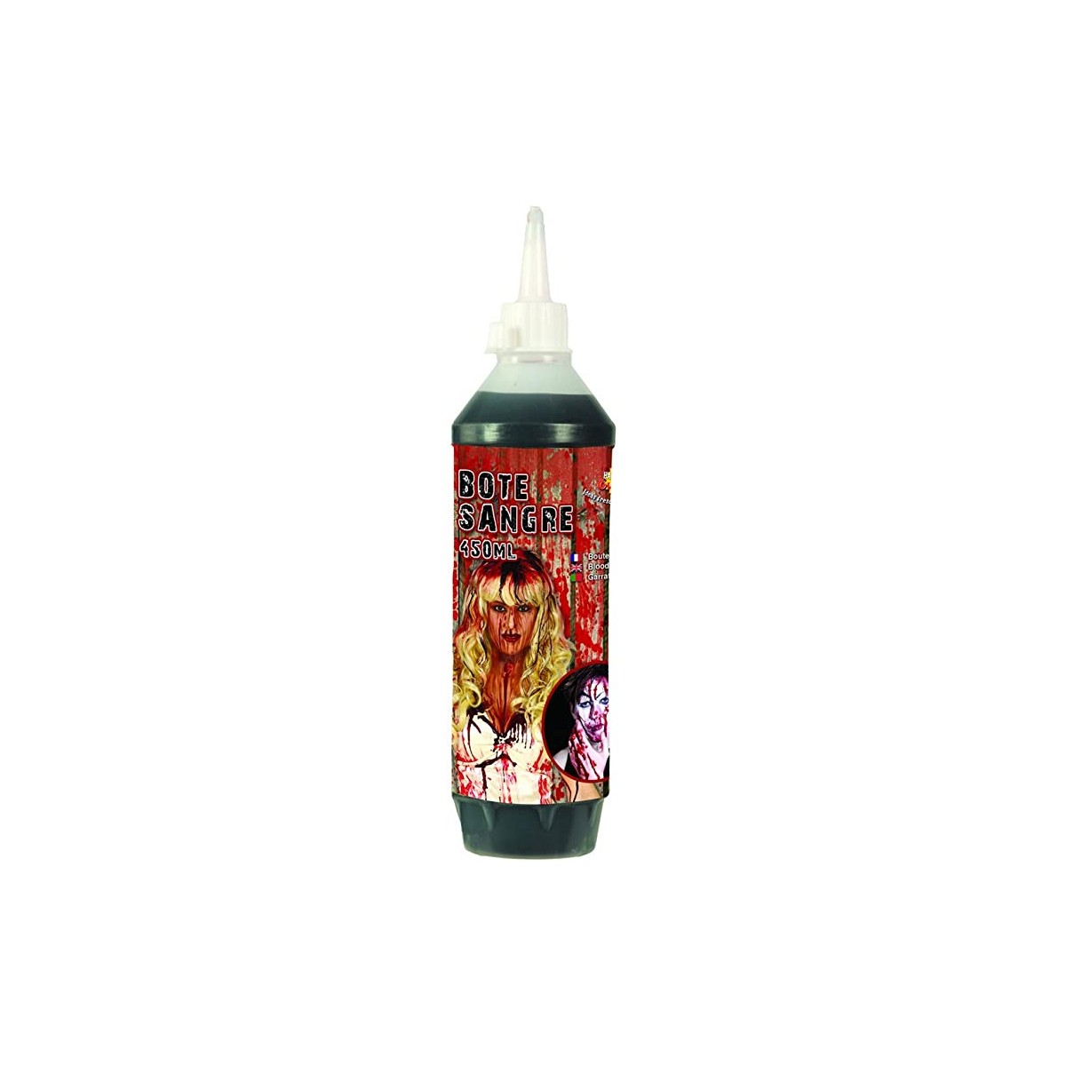 Bottiglia Sangue Liquido finto da 450 ml, per trucchi halloween