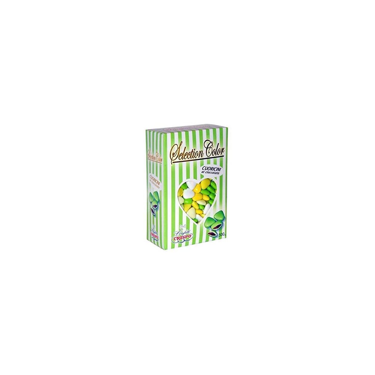Confetti Cuoricini verdi - Crispo sfumati, da 500 gr