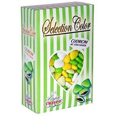 Confetti Cuoricini verdi - Crispo sfumati, da 500 gr