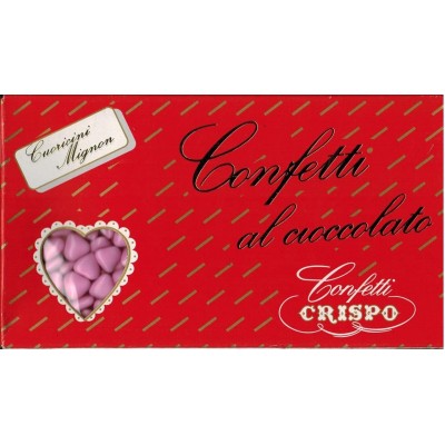 Confetti Cuoricini Mignon rosa Crispo da 1 kg