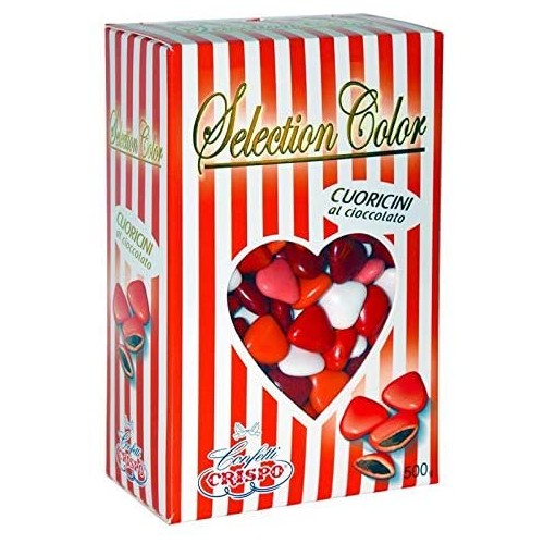 Confetti cuoricini Selection Color rossi, da 500 gr - Crispo