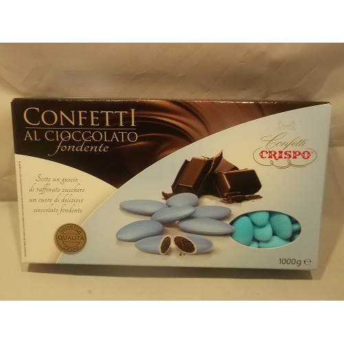 Confetti celesti Crispo al cioccolato fondete, da 1 kg