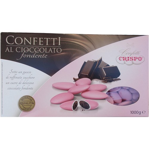 Confetti rosa al cioccolato fondete Crispo, da 1 kg
