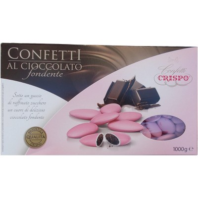 Confetti rosa al cioccolato fondete Crispo, da 1 kg