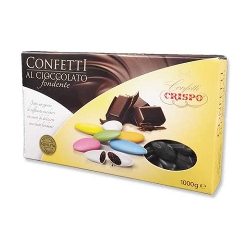 Confetti al cioccolato fondete, neri, Crispo, da 1 kg