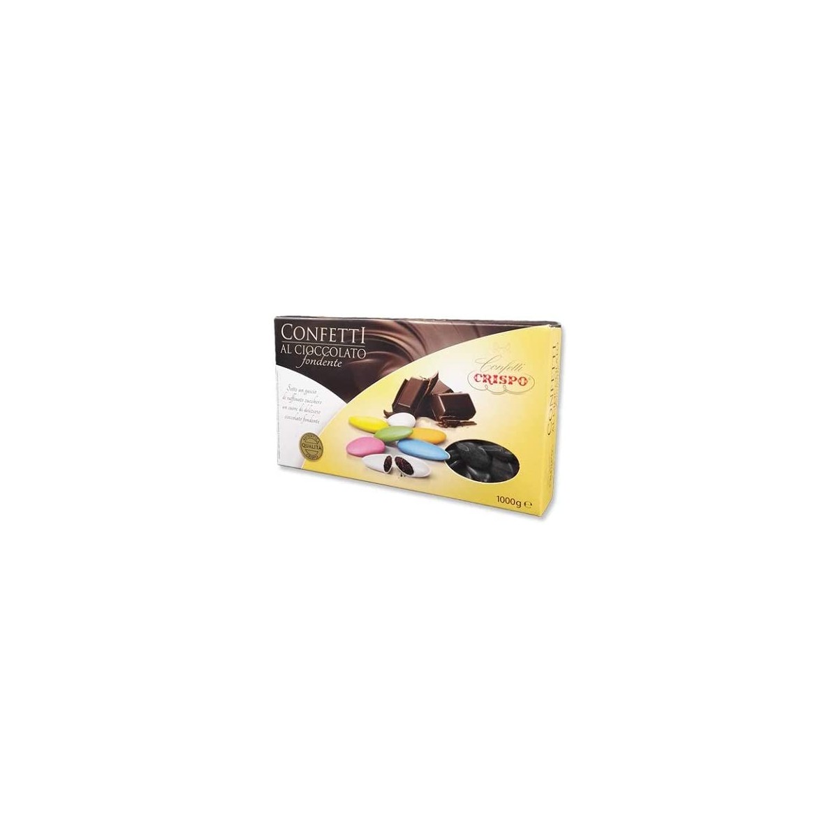 Confetti al cioccolato fondete, neri, Crispo, da 1 kg