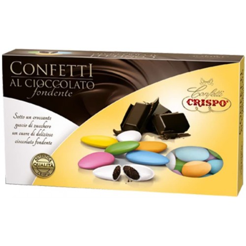 Confetti Crispo cioccolato fondete, colori assortiti, da 1 kg