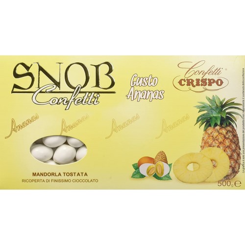 Confetti Snob Crispo gusto Ananas, set da 4 confezioni da 500gr