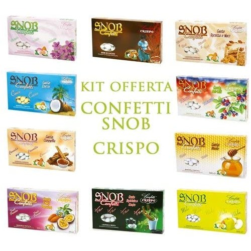 Kit con 6 conf. confetti Snob Crispo a scelta