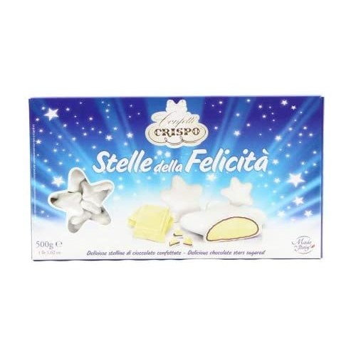 Stelle della felicità, cioccolato bianco, da 500gr - Crispo