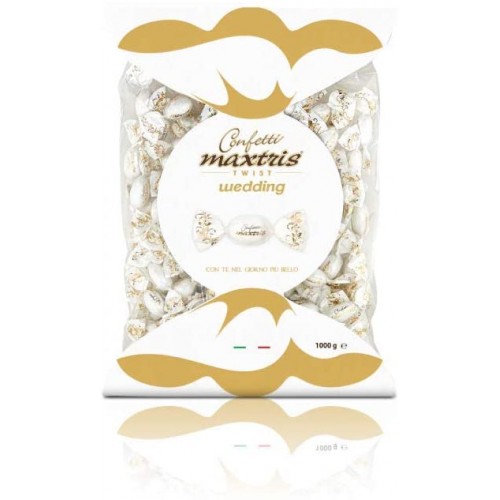 Confetti Maxtris Twist classici bianchi, da 1kg, offerta