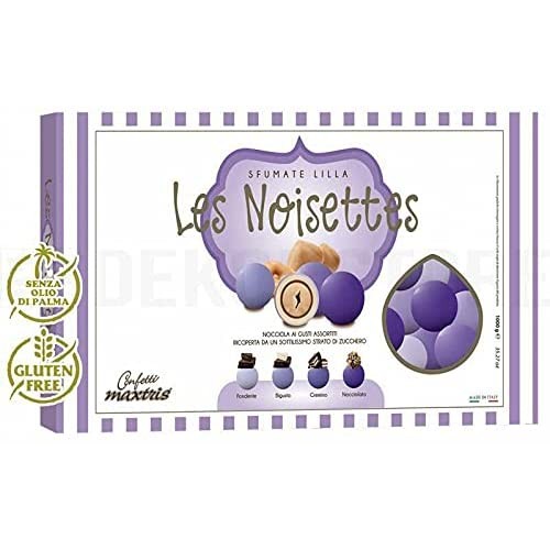 Confetti Maxtris Les Noisettes, lilla, 4 gusti assortiti