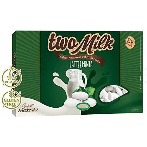 ConfettI Maxtris Two Milk alla menta, bianchi, da 1kg