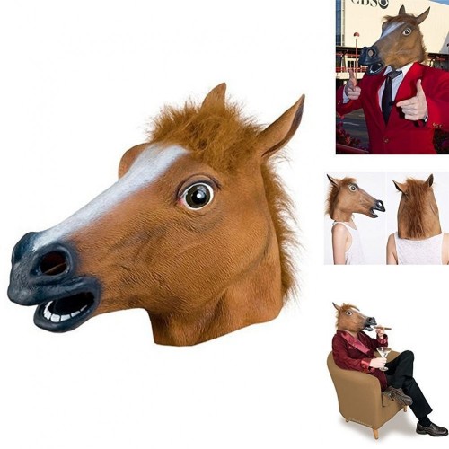 Drawihi costume di Halloween party Mask Style Horse Yellow