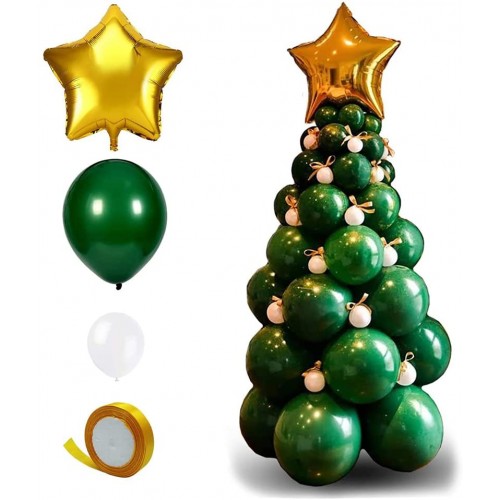 Set da 92 palloncini per albero di Natale decorativo, allestimento