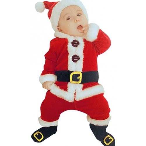 ☃ Costume Babbo Natale per neonato 6-24 Mesi