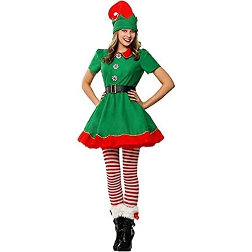 Costume Elfo per donna o ragazza, travestimento Natalizio