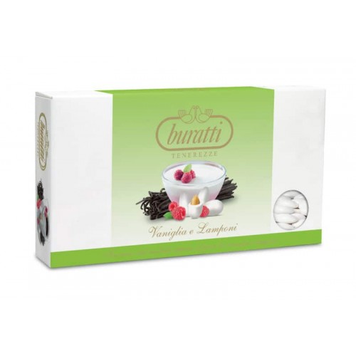 Confetti gusto Vaniglia e Lamponi - Buratti, con mandorla, da 1 kg