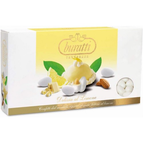 Confetti Buratti Delizie al limone, 1 kg, con mandorla tostata